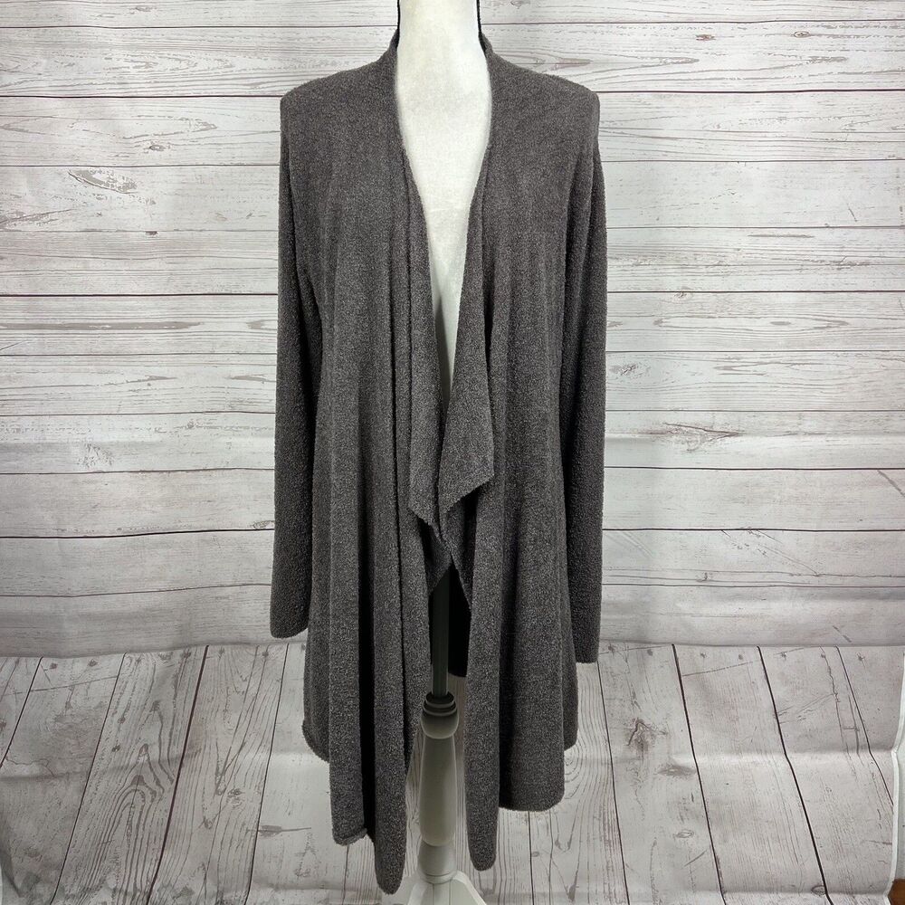 Barefoot Dreams CozyChic Lite Calypso Wrap Size S / M Brown Taupe Drape Front